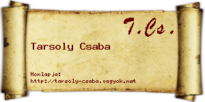 Tarsoly Csaba névjegykártya