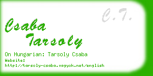 csaba tarsoly business card